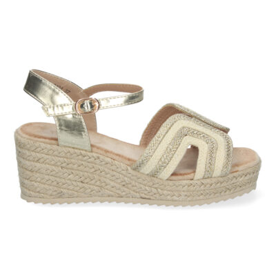 Sandalias de cuña para mujer elegantes con cierre de hebilla - Imagen 2