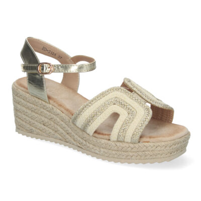 Sandalias de cuña para mujer elegantes con cierre de hebilla - Imagen 3
