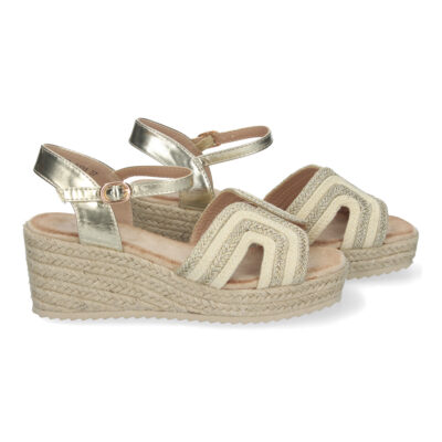 Sandalias de cuña para mujer elegantes con cierre de hebilla - Imagen 5