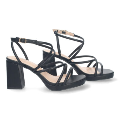 Sandalias de Mujer de fiesta, con tiras entrecruzadas - Imagen 5