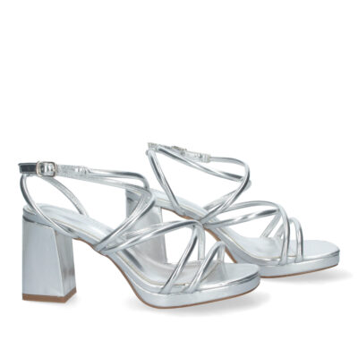 Sandalias de Mujer de fiesta, con tiras entrecruzadas - Imagen 4