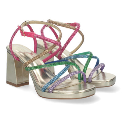 Sandalias de fiesta con tiras entrecruzadas