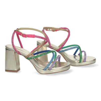 Sandalias de fiesta con tiras entrecruzadas - Imagen 5