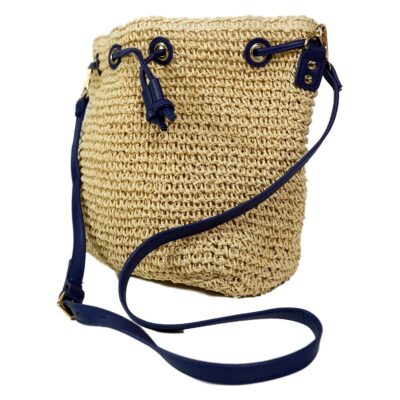Bolso de Hombro echo de Rafia con Cordon Ajustable - Imagen 2