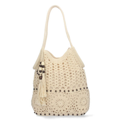 Bolso de Mano Bordado y Cremallera