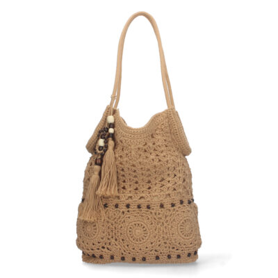 Bolso de Mano Bordado y Cremallera