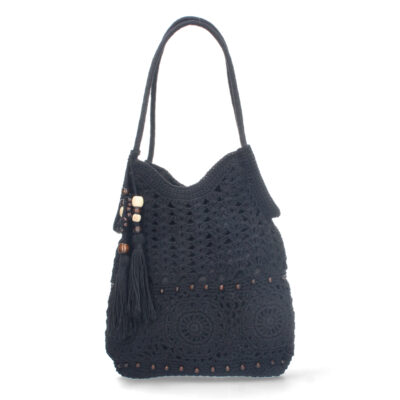 Bolso de Mano Bordado y Cremallera