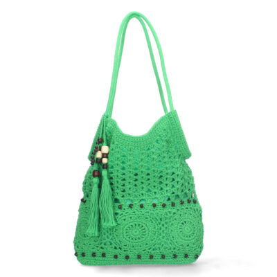 Bolso de Mano Bordado y Cremallera