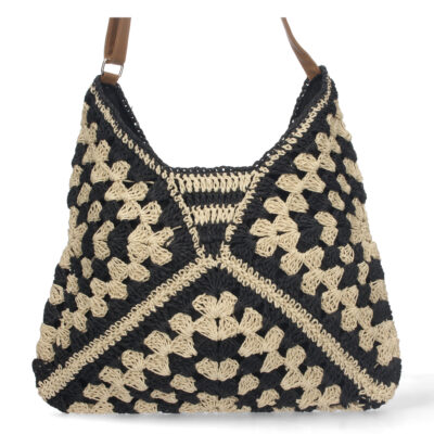 Bolso de Hombro Rafia y Cremallera - Imagen 3