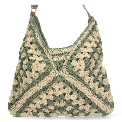 Bolso de Hombro Rafia y Cremallera - Imagen 3
