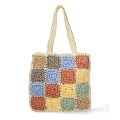 Bolso de Mano Rafia y Cremallera