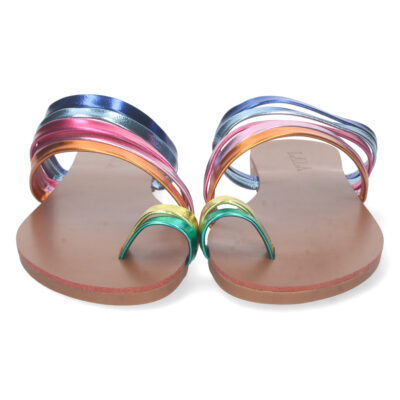 Sandalia Plana Comoda con Tiras Multicolor - Imagen 3