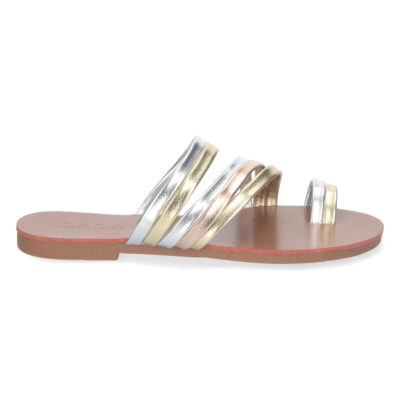 Sandalia Plana Comoda con Tiras Multicolor - Imagen 2