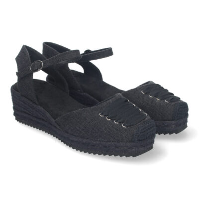 Sandalia de Cuña para Mujer, Cómda y Elegante, Forrada de Yute