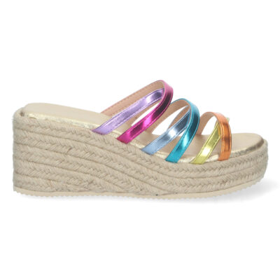 Sandalia de Cuña con Yute y Tiras Multicolor - Imagen 2