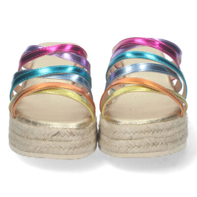 Sandalia de Cuña con Yute y Tiras Multicolor - Imagen 3
