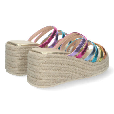 Sandalia de Cuña con Yute y Tiras Multicolor - Imagen 4