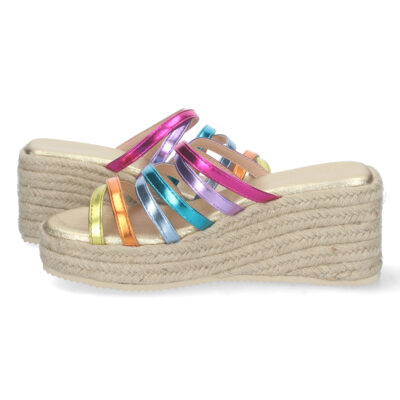 Sandalia de Cuña con Yute y Tiras Multicolor - Imagen 5