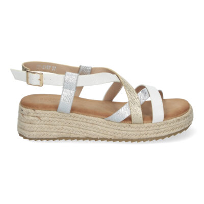 Sandalias de Planas para Mujer, Elegantes y Cómodas con Detalles Entrecruzados - Imagen 2