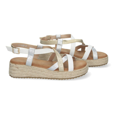 Sandalias de Planas para Mujer, Elegantes y Cómodas con Detalles Entrecruzados - Imagen 5