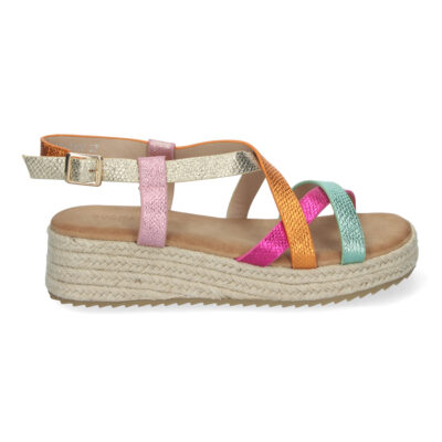Sandalias de Planas para Mujer, Elegantes y Cómodas con Detalles Entrecruzados - Imagen 2