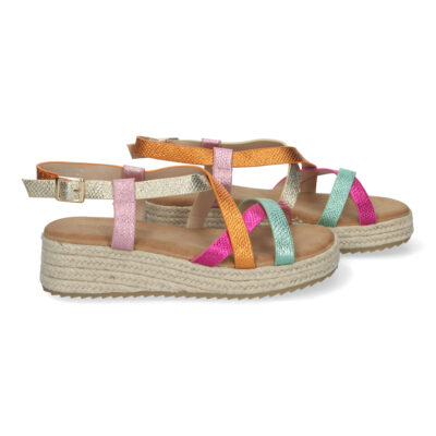 Sandalias de Planas para Mujer, Elegantes y Cómodas con Detalles Entrecruzados - Imagen 5