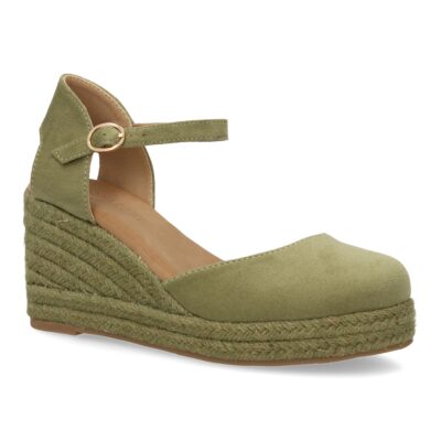 Sandalia de cuña de yute para mujer, comodas y elegantes diseño moderno con el yute en el mismo tono - Imagen 3