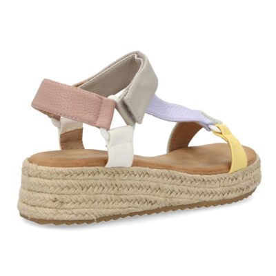 Sandalias planas de yute para mujer, diseño moderno y elegante, comodas con cierre autoadherente - Imagen 5