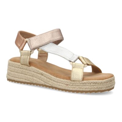 Sandalias planas de yute para mujer, diseño moderno y elegante, comodas con cierre autoadherente - Imagen 3