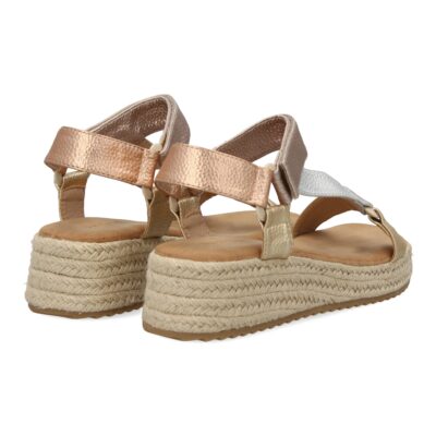 Sandalias planas de yute para mujer, diseño moderno y elegante, comodas con cierre autoadherente - Imagen 5