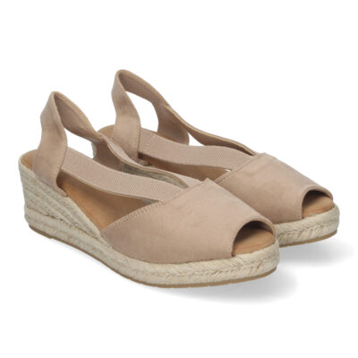 Sandalia de Cuña para Mujer, Cómda y Elegante, Forrada de Yute