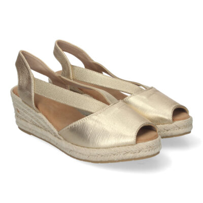 Sandalia de Cuña para Mujer, Cómda y Elegante, Forrada de Yute