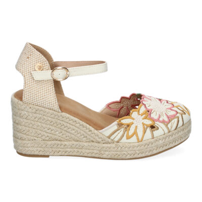 Sandalias de Cuña para Mujer con Diseño de Flores, Adornos Bordados - Imagen 2