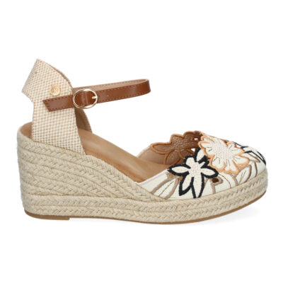 Sandalias de Cuña para Mujer con Diseño de Flores, Adornos Bordados - Imagen 2