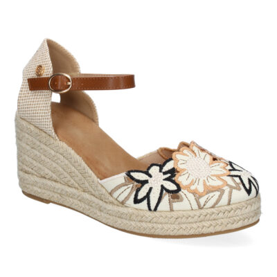 Sandalias de Cuña para Mujer con Diseño de Flores, Adornos Bordados - Imagen 3
