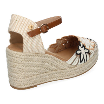 Sandalias de Cuña para Mujer con Diseño de Flores, Adornos Bordados - Imagen 4