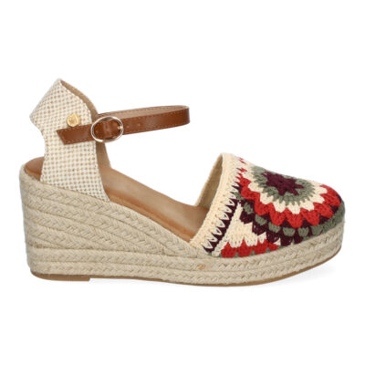 Sandalias de Cuña para Mujer con Diseño de Flores, Adornos Bordados - Imagen 2