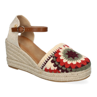 Sandalias de Cuña para Mujer con Diseño de Flores, Adornos Bordados - Imagen 3