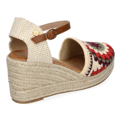 Sandalias de Cuña para Mujer con Diseño de Flores, Adornos Bordados - Imagen 4