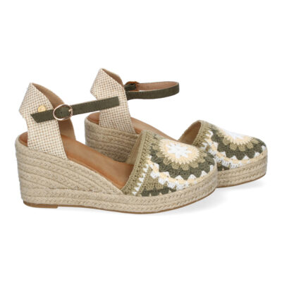 Sandalias de Cuña para Mujer con Diseño de Flores, Adornos Bordados - Imagen 5