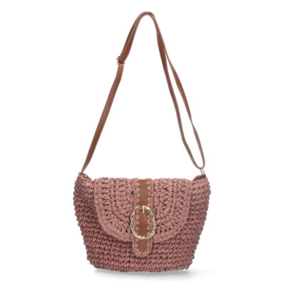 Bandolera de Rafia con Correa Ajustable