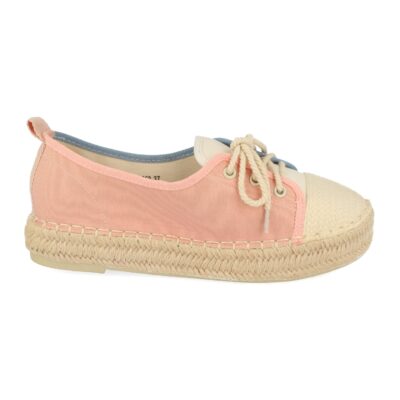 Sandalia Plana con Yute y Cordones