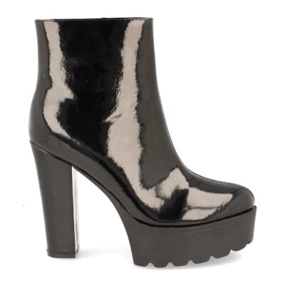 Botin con Tacon Alto y Efecto de Charol