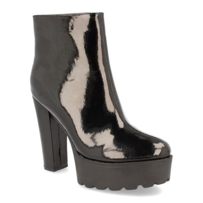 Botin con Tacon Alto y Efecto de Charol - Imagen 2