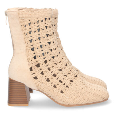 Botin de Tacon con Material Entrelazado