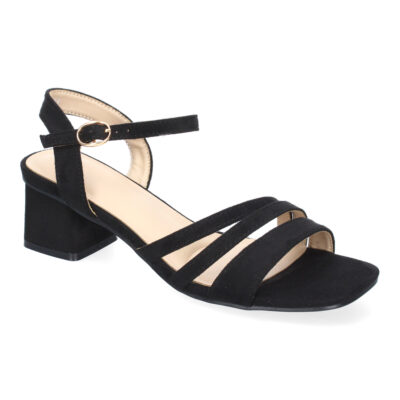 Sandalia de Tacon para Mujer, Comoda, Triple Pala Fina, Estampado Brillante - Imagen 3