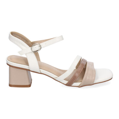 Sandalia de Tacon para Mujer, Comoda y Elegante, Diseño con Triple Tira en la Pala - Imagen 2