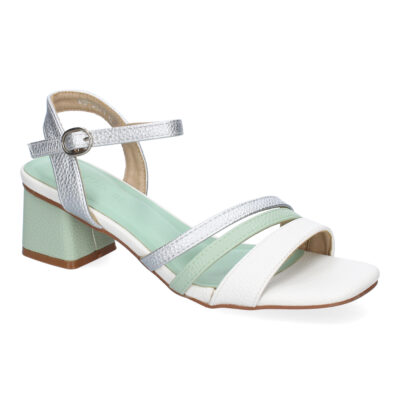 Sandalia de Tacon para Mujer, Comoda y Elegante, Diseño con Triple Tira en la Pala - Imagen 3