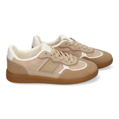 Zapatilla Deportiva Casual de Mujer, Diseño Moderno Combina dos Materiales - Imagen 5
