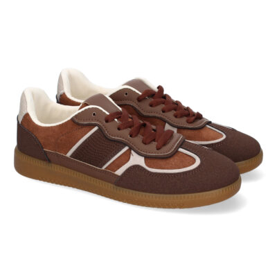 Zapatilla Deportiva Casual de Mujer, Diseño Moderno Combina dos Materiales